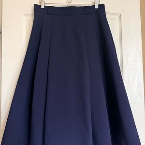 Zara Navy A-Line Skirt NWT